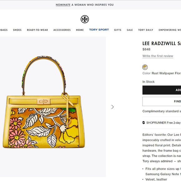 Gone Baby Gone...Tory Burch Lee Radziwill Satchel Large - Picture 12 of 12